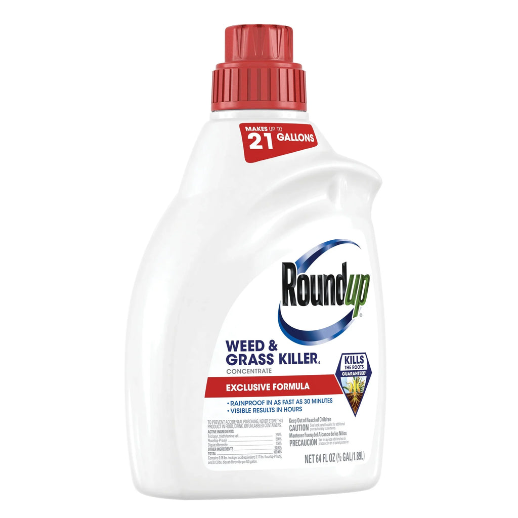 Roundup Weed & Grass Killer₄ Concentrate, Use in Flower Beds and Other Areas of Your Yard, 64 fl.oz.
