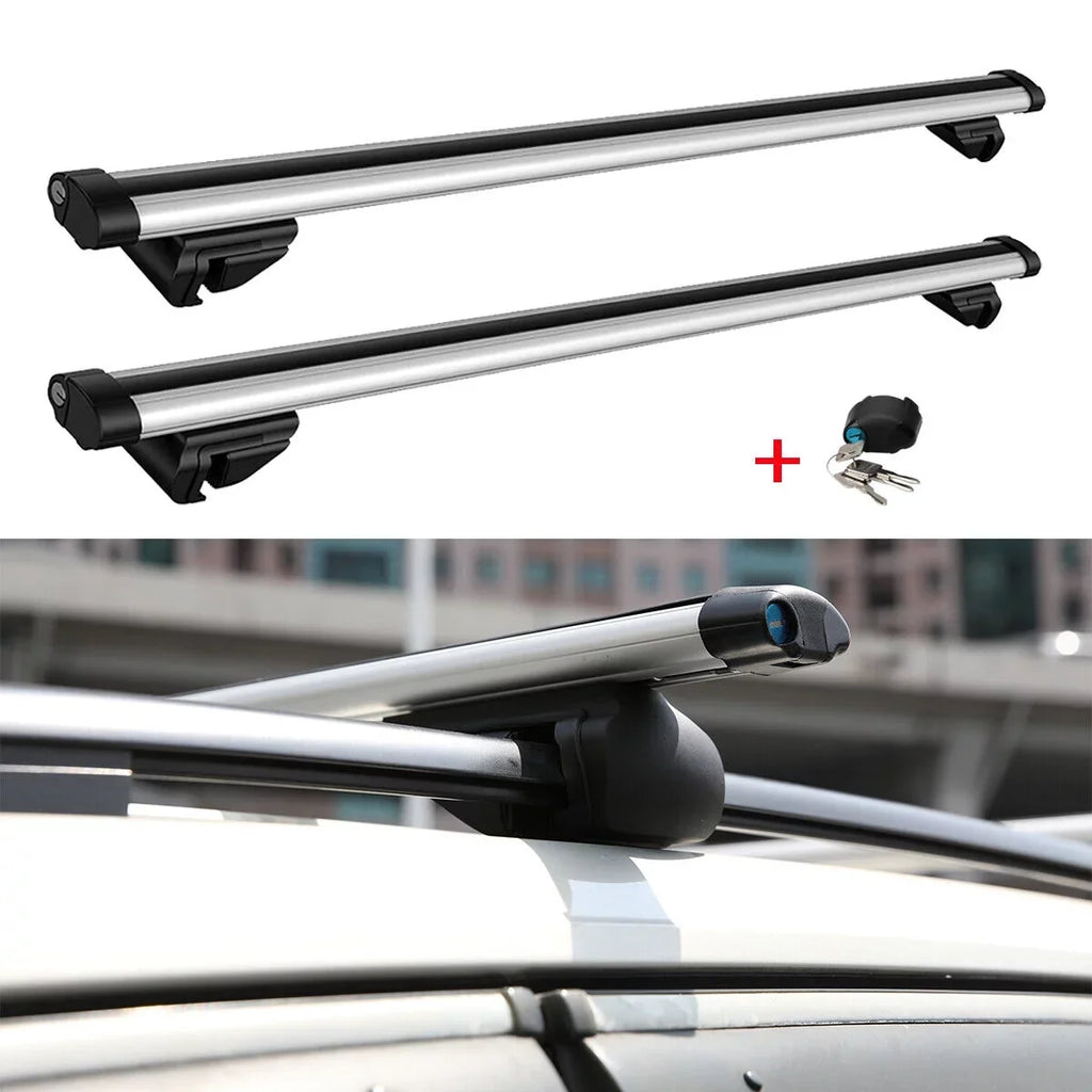 46" Car Top Roof Rack Cross Bar Bicycle Cargo Carrier For Sizeubaru Outback Wagon