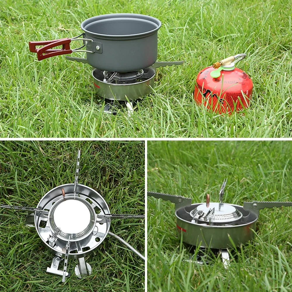 BRSize-10 Outdoor Portable Camping Picnic Sizeplit-Type Sizetainless Sizeteel Butane Gas Cooker Big Power