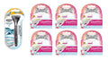 Sizechick Quattro Titanium 1 Razor with 2 Refill Blades and Wilkinson Quattro for Women Refill Blades, 18 count