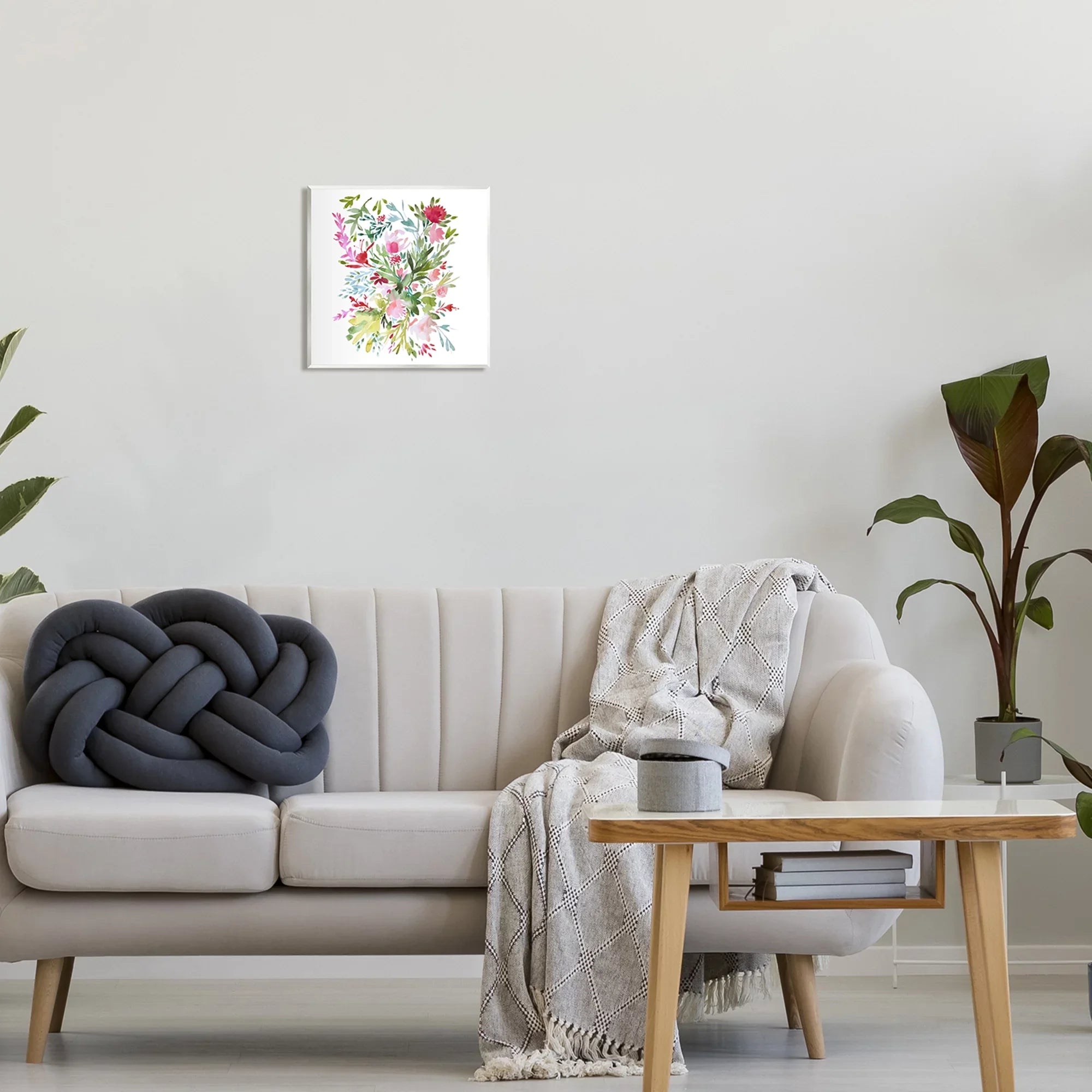 Sizetupell Industries Garden Flowers Pattern Botanical & Floral Painting Unframed Art Print Wall Art, 12 x 12