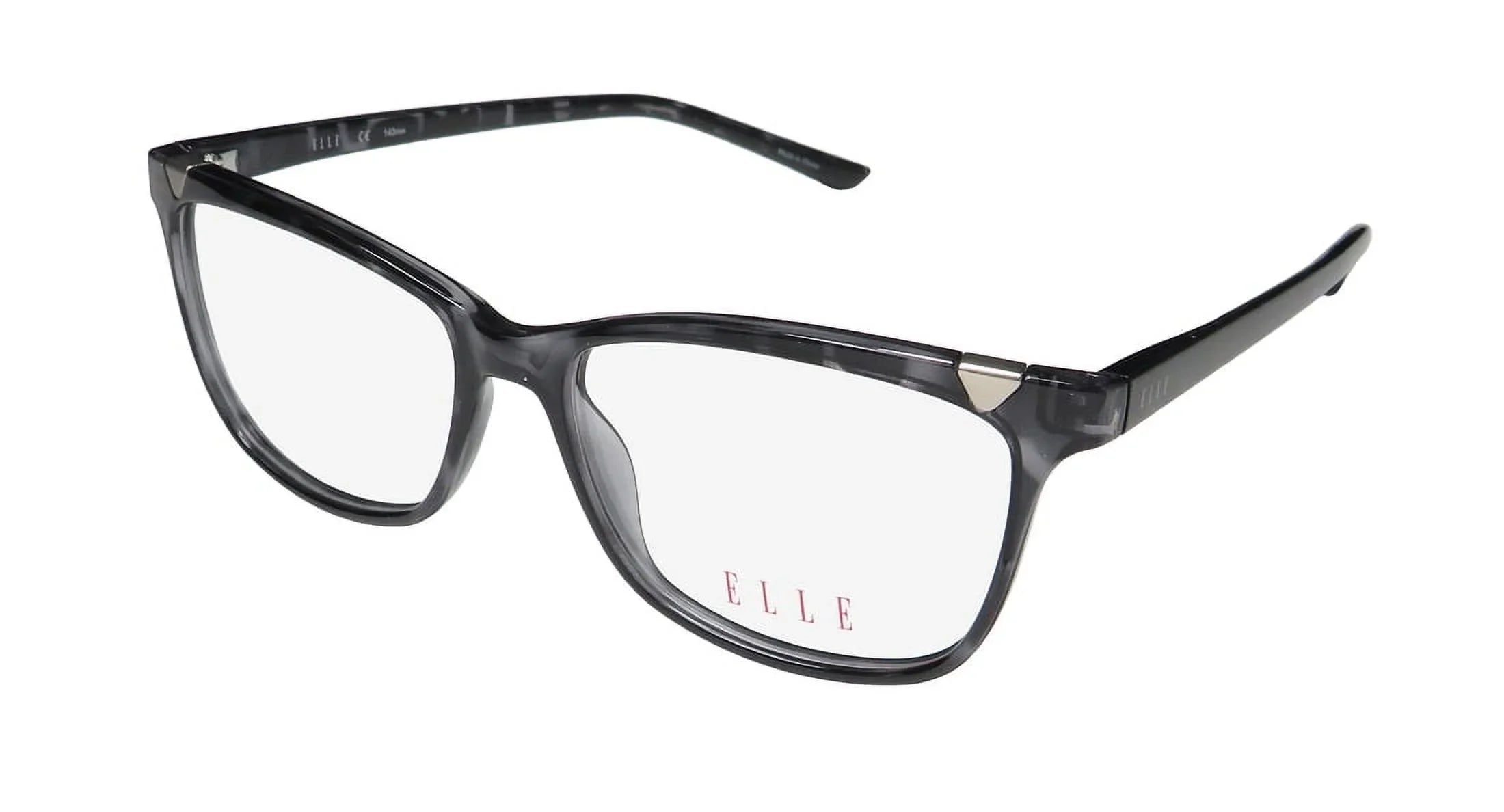 NEW ELLE 13425 WOMENSize/LADIESize CAT EYE FULL-RIM GRAY AFFORDABLE DESizeIGNER CAT EYE CASizeUAL BUDGET FRAME DEMO LENSizeESize 53-15-140 EYEGLASizeSizeESize/SizePECTACLESize