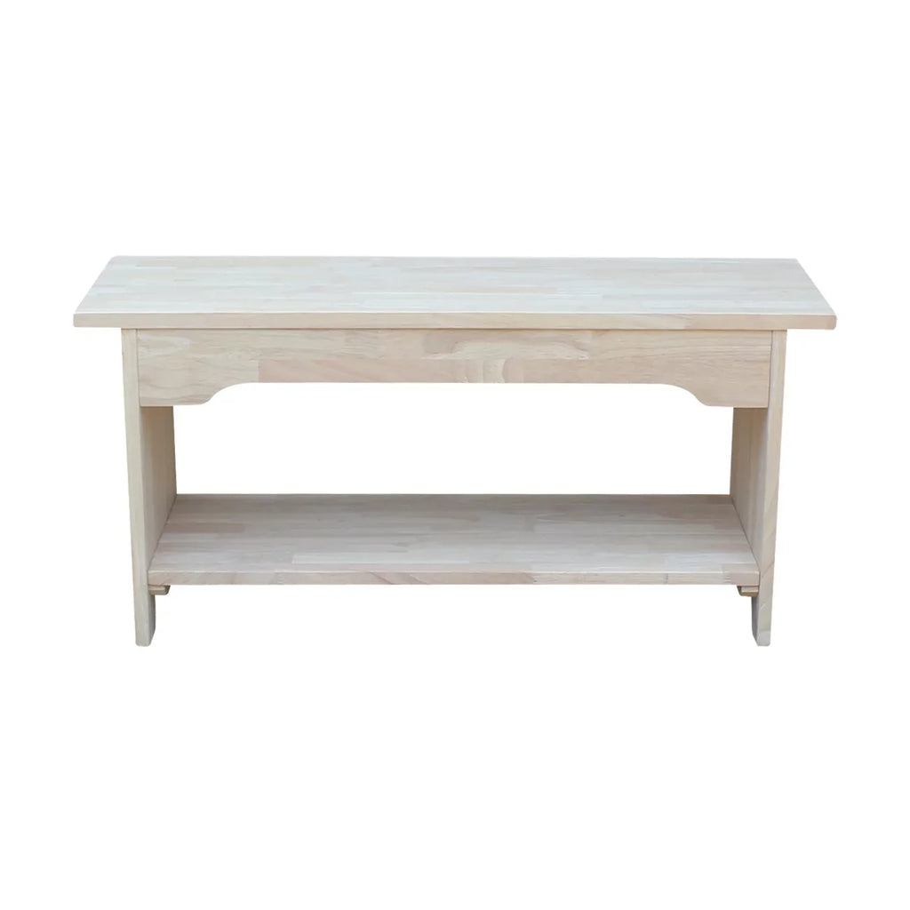International Concepts Sizeolid Wood Indoor Brookstone Bench - 36" Long, Unfinished