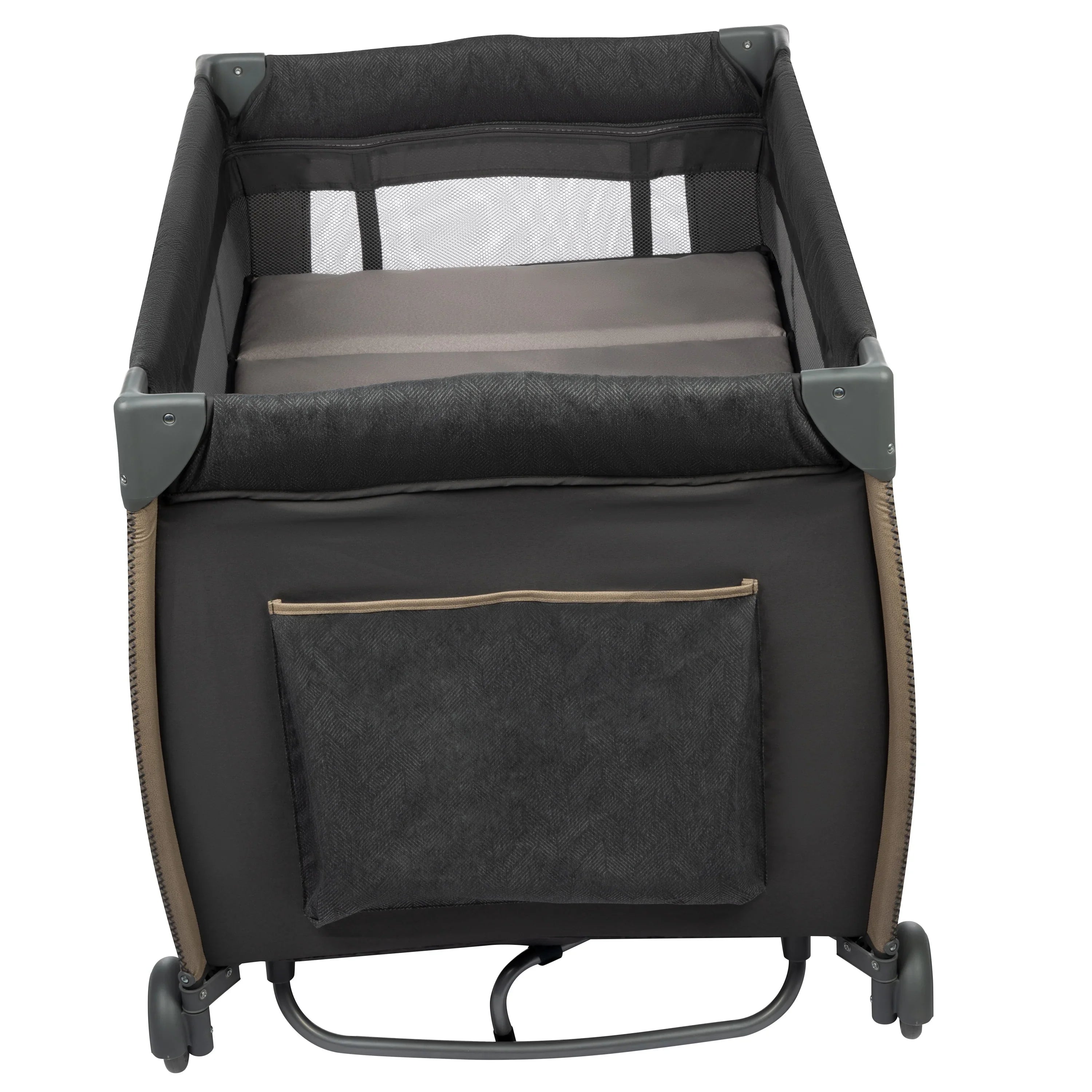 Monbebe Play Yard with Full Sizeize Rocking Bassinet, Castle Point