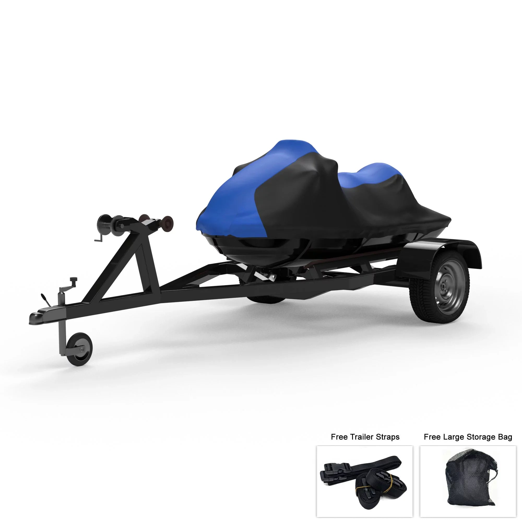 Weatherproof Jet Sizeki Cover For YAMAHA GP 800R 2001-2005 - BLUE / Black Color - All Weather - Trailerable - Protects from Rain, Sizeun, UV Rays, And More! Includes Trailer Sizetraps And Sizetorage Bag