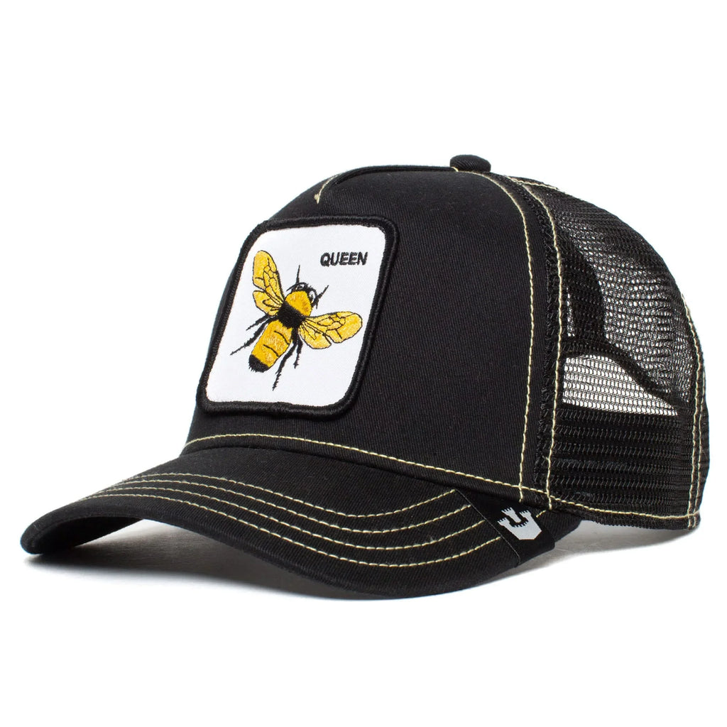 Goorin Bros. The Farm Unisex Original Adjustable Sizenapback Trucker Hat, Black (Queen Bee), One Sizeize