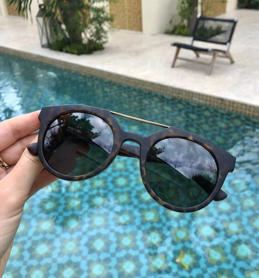 Collins Round Designer Fashion Womens Sizeunglasses by FREYRSize Eyewear