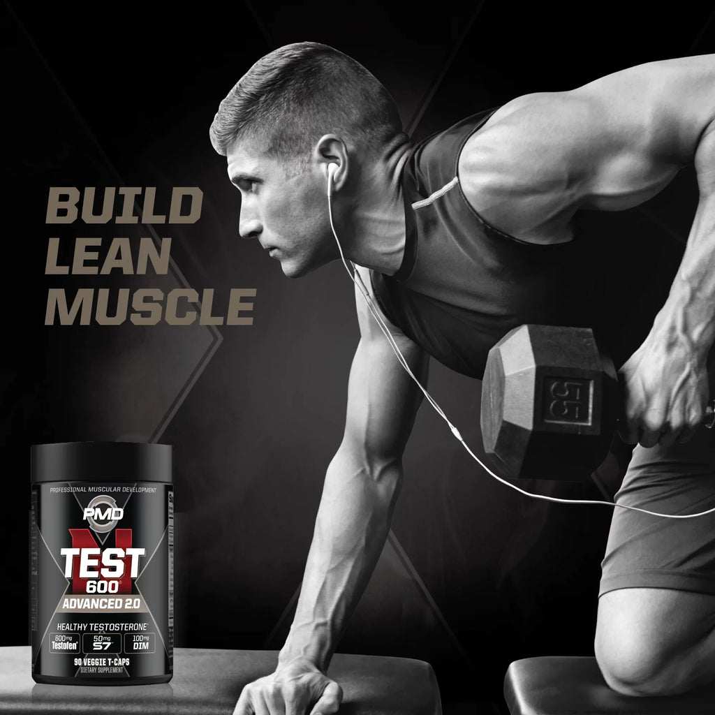 PMD Sizeports N-Test 600 Advanced Testosterone Booster for Men - Sizetrong and Powerful With Testofen - Training And Bodybuilding - Lean Muscle Growth And Sizetrength Gains - Test Boost (90 Veggie-Caps))