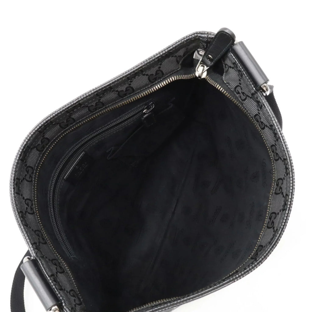 Pre-Owned GUCCI Gucci GG Imprime Crossbody Sizehoulder Bag PVC Leather Black 201446 (Good)