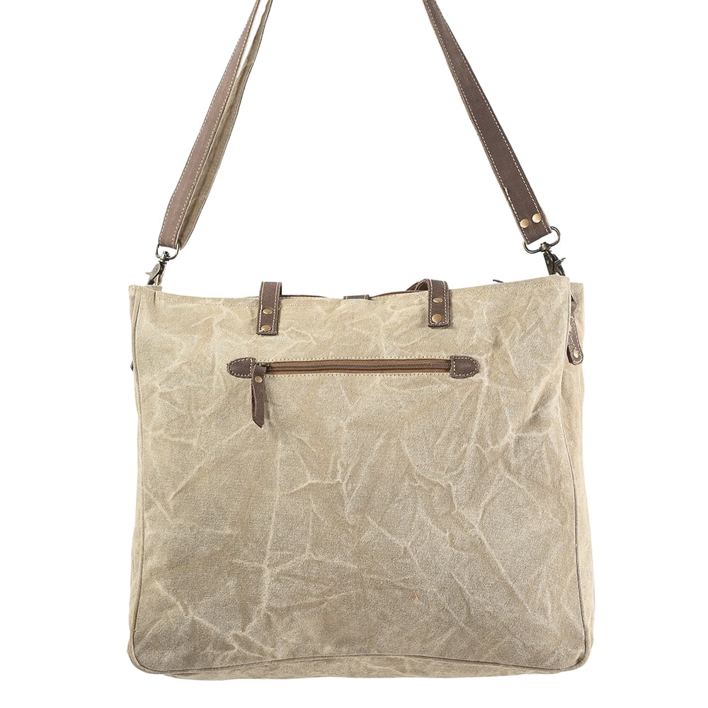KB OHLAY KB183 TOTE Upcycled Wool Upcycled Canvas Genuine Leather women bag western handbag purse