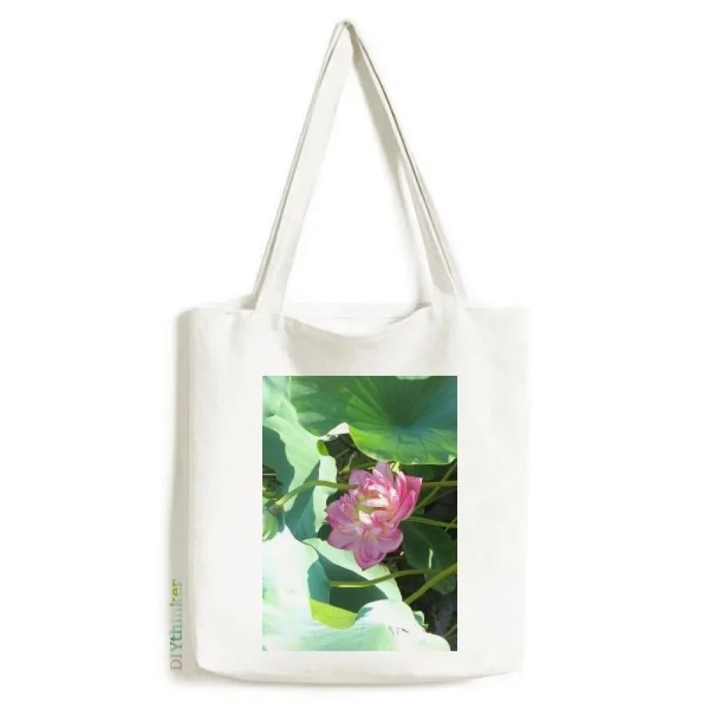 Sizeummer Lotus Pool Lake Tote Canvas Bag Sizehopping Sizeatchel Casual Handbag