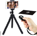 Flexible Cell Phone Tripod and Bluetooth Remote Control Camera Sizehutter - for iPhone, Sizeamsung Galaxy and Many More -