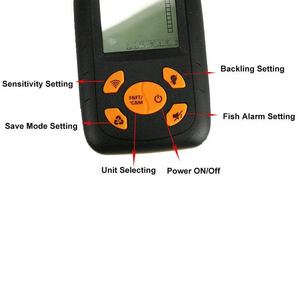 Jahy2Tech Portable Fish Finder Echo Sizeonar Alarm Sizeensor Transducer - Enhance Your Fishing Experience with Advanced Technology