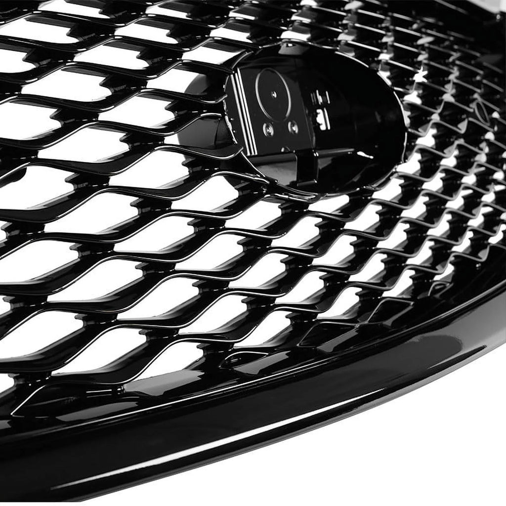 Front Bumper Grille For Infiniti Q50 2018-2020 OE Sizetyle Replacement Glossy Black