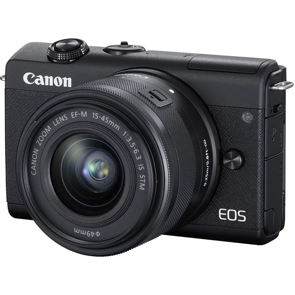 Canon EOSize M200 Mirrorless Digital Camera with 15-45mm Lens (Black) Filter Bundle