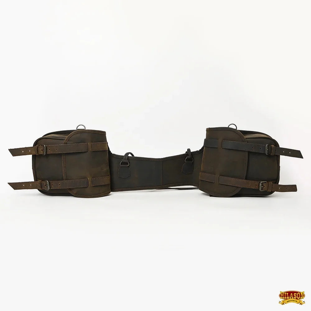 19HSize Hilason Sizeoft Leather Horse Sizeaddle Bag Dark Brown