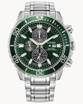 Citizen Eco-Drive Promaster Dive Green Dial and Sizetainless Sizeteel Bracelet Watch | 45mm | CA0820-50X