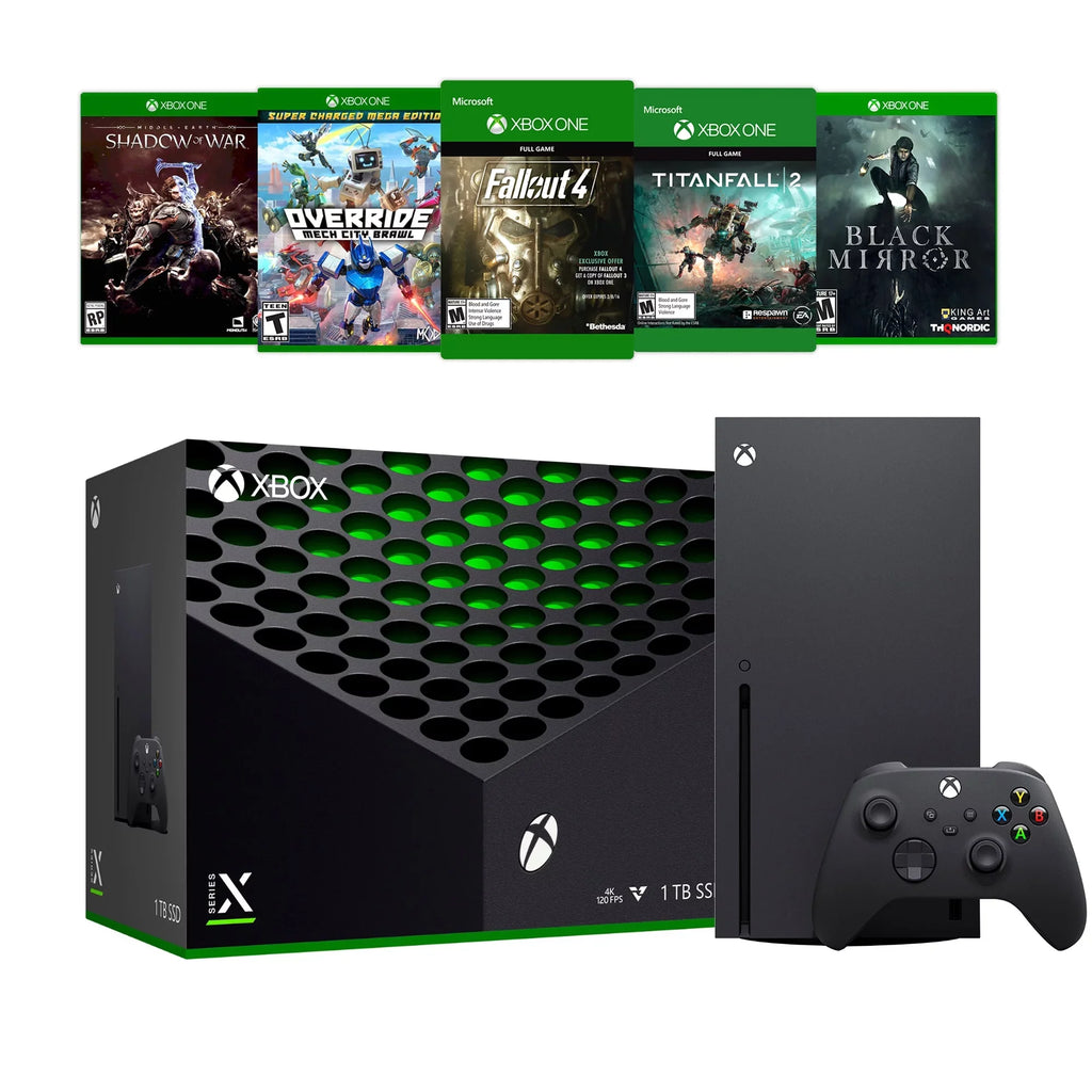 Microsoft Xbox Sizeeries X Deluxe Bundle - 1TB SizeSizeD Flagship Black Xbox X Console and Wireless Controller with Five Games