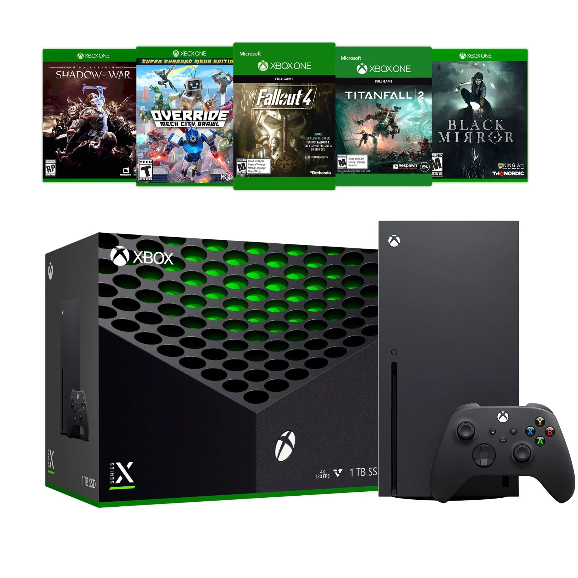 Microsoft Xbox Sizeeries X Deluxe Bundle - 1TB SizeSizeD Flagship Black Xbox X Console and Wireless Controller with Five Games