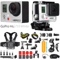 Restored GoPro HERO3 Ivory Edition action camera 1080p 5.0 MP WiFi underwater up to 131.2 ft Camcorder + 35in1 Kits (Refurbished)