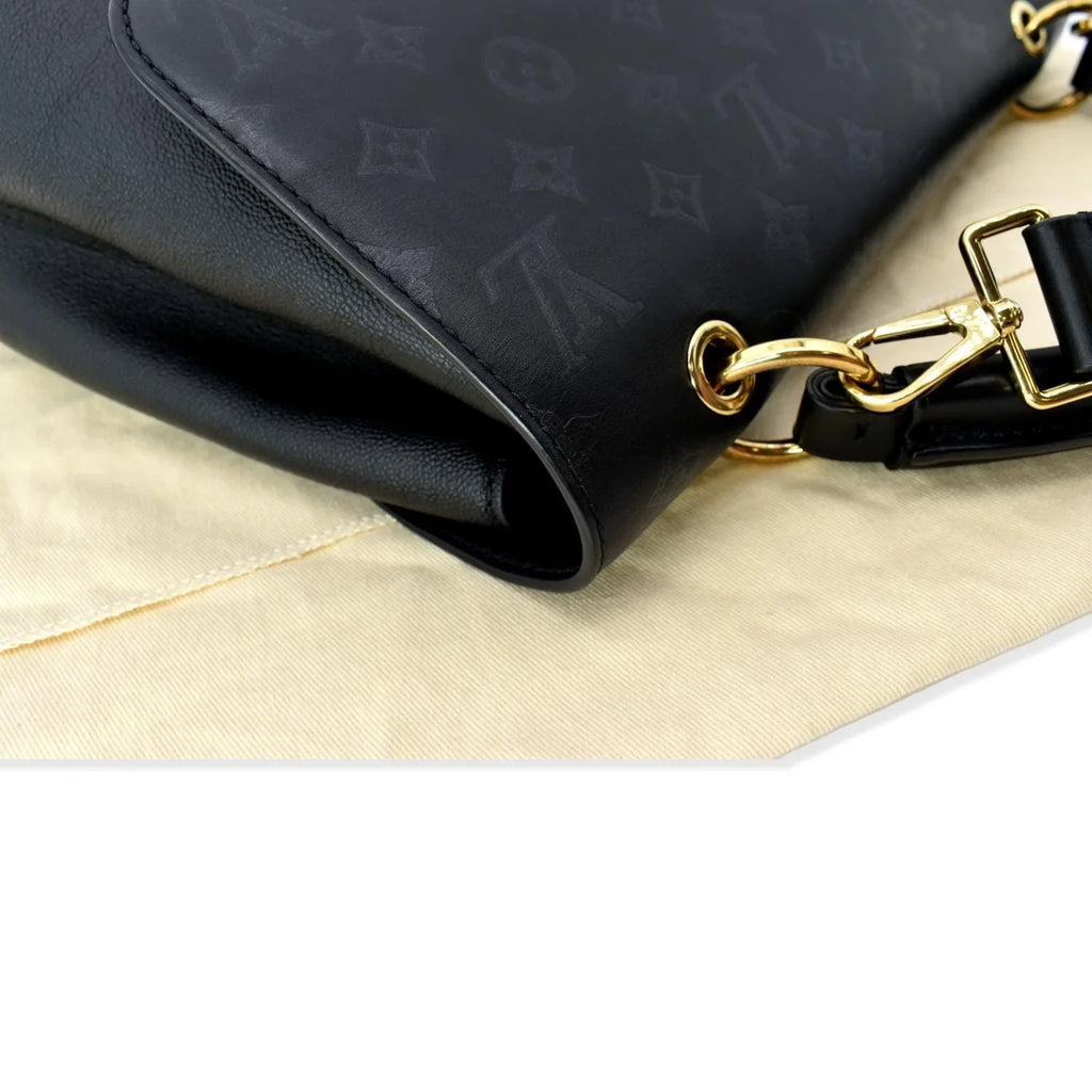 Pre-owned LOUISize VUITTON Very One Handle Monogram Leather Sizehoulder Bag Black