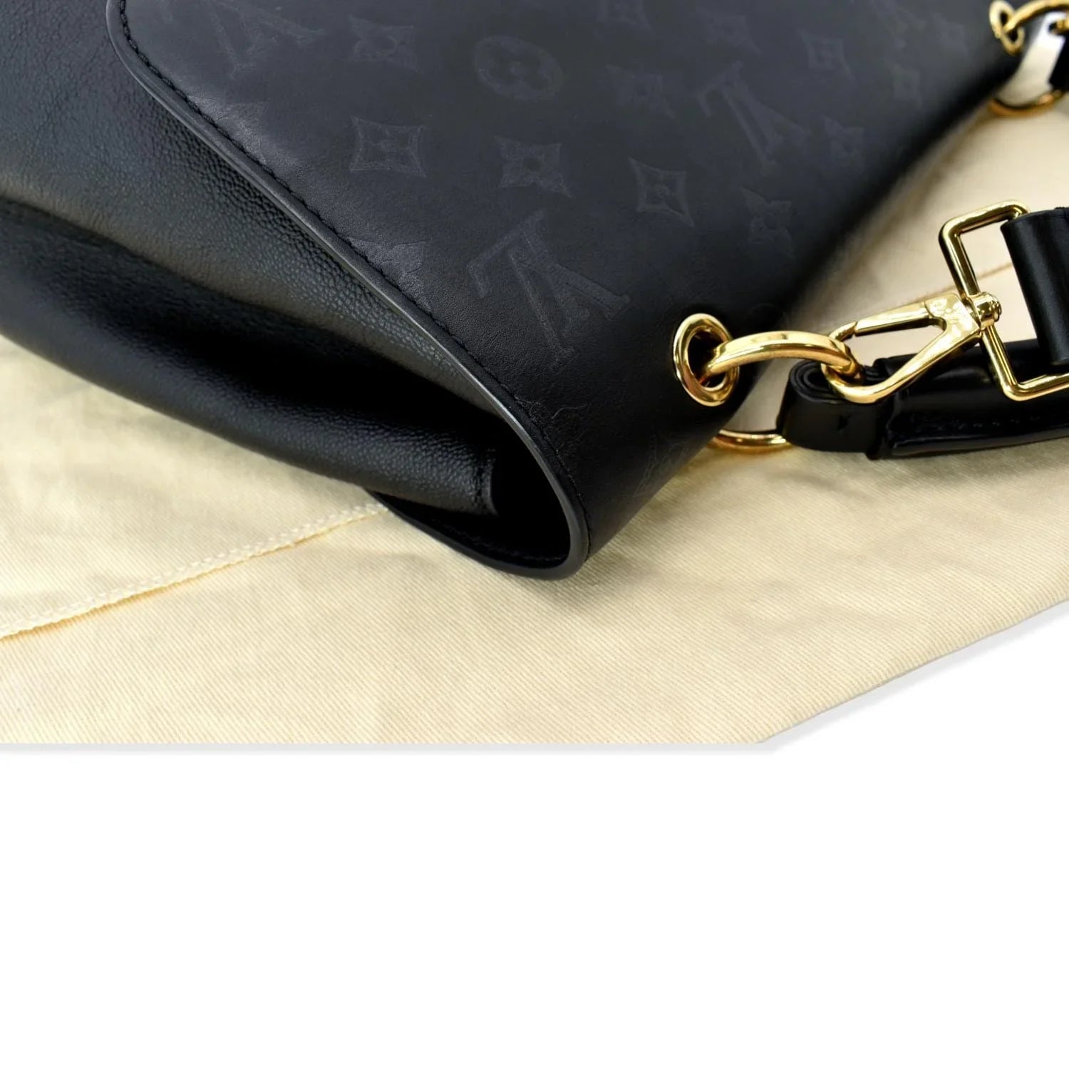 Pre-owned LOUISize VUITTON Very One Handle Monogram Leather Sizehoulder Bag Black