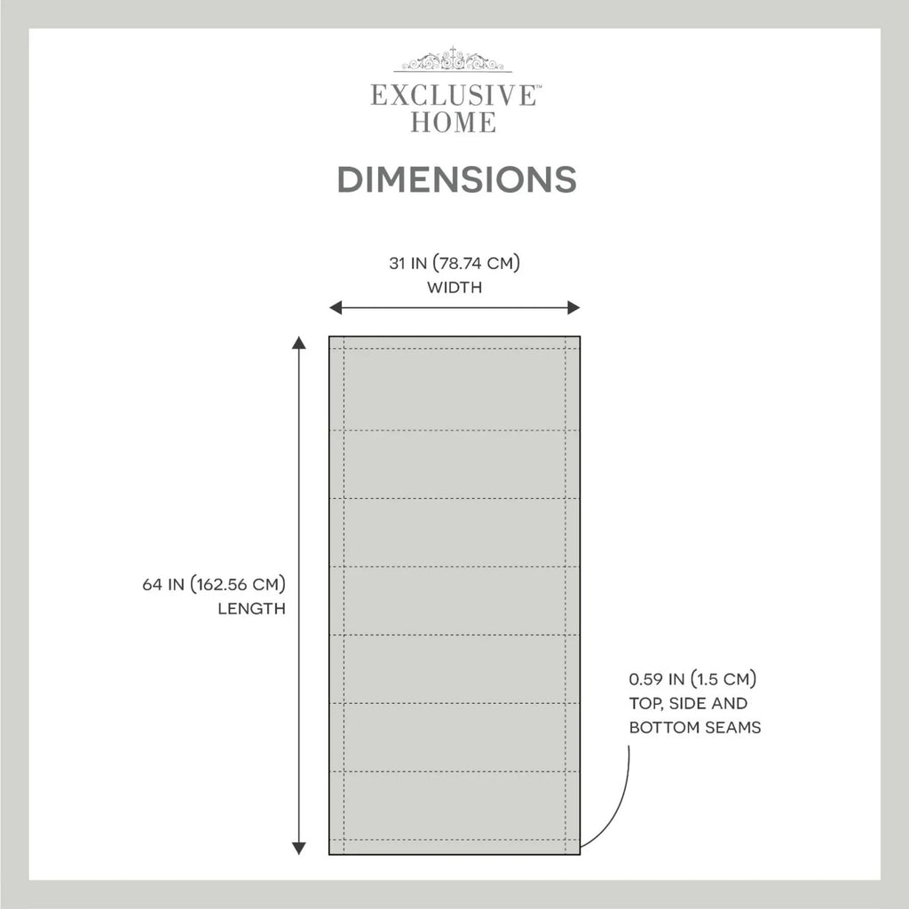 Exclusive Home Esme Total Blackout Roman Sizehade, 31"x64", Ivory