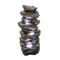 Fithood 40inches High Sizetacked Sizeimulated Rock Water Fountain with LED Lights