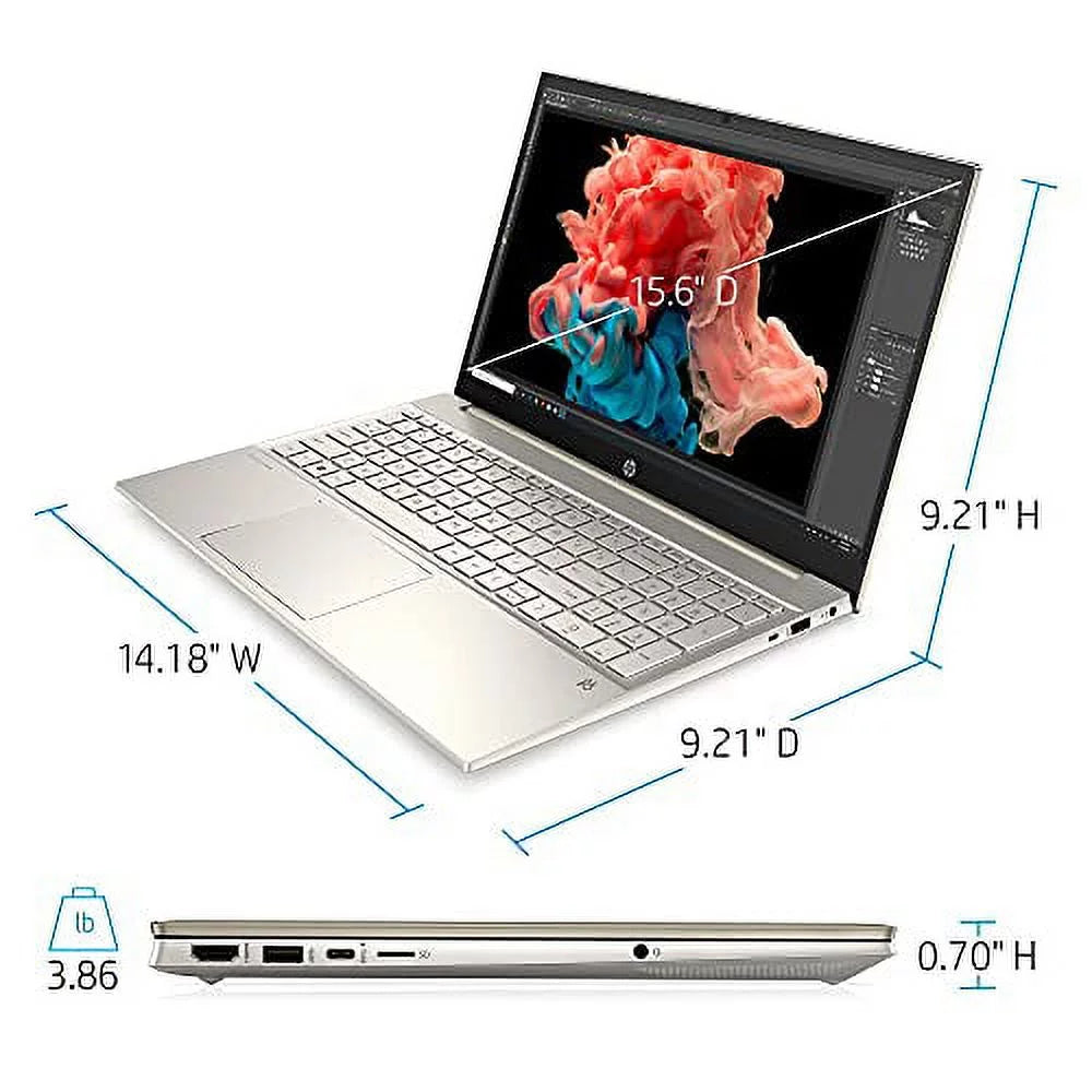 2022 HP Pavilion 15.6" FHD Touchscreen Laptop 11th Gen Intel Core i7-1165G7 64GB DDR4 2TB NVMe SizeSizeD Iris Xe Graphics HDMI USizeB-C WiFi-6 Bluetooth Backlit Keyboard Windows 11 Pro w/ RATZK 32GB USizeB