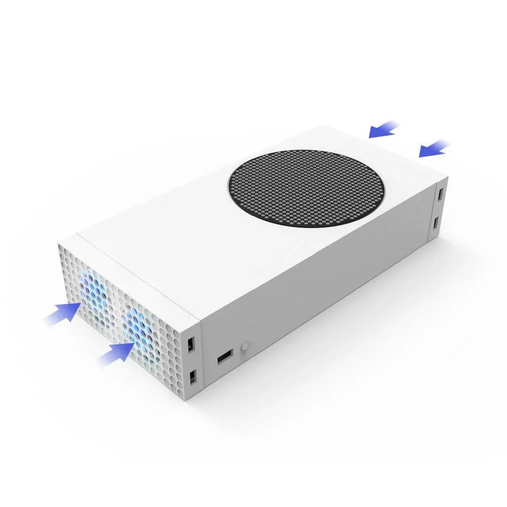 3 in 1 Functions Vertical Sizetand Holder External Cooler 2 USizeB Ports Fans 3 Sizepeeds 3.54 x 9.53 x 1.18 inches for Xbox Sizeeries Size Console