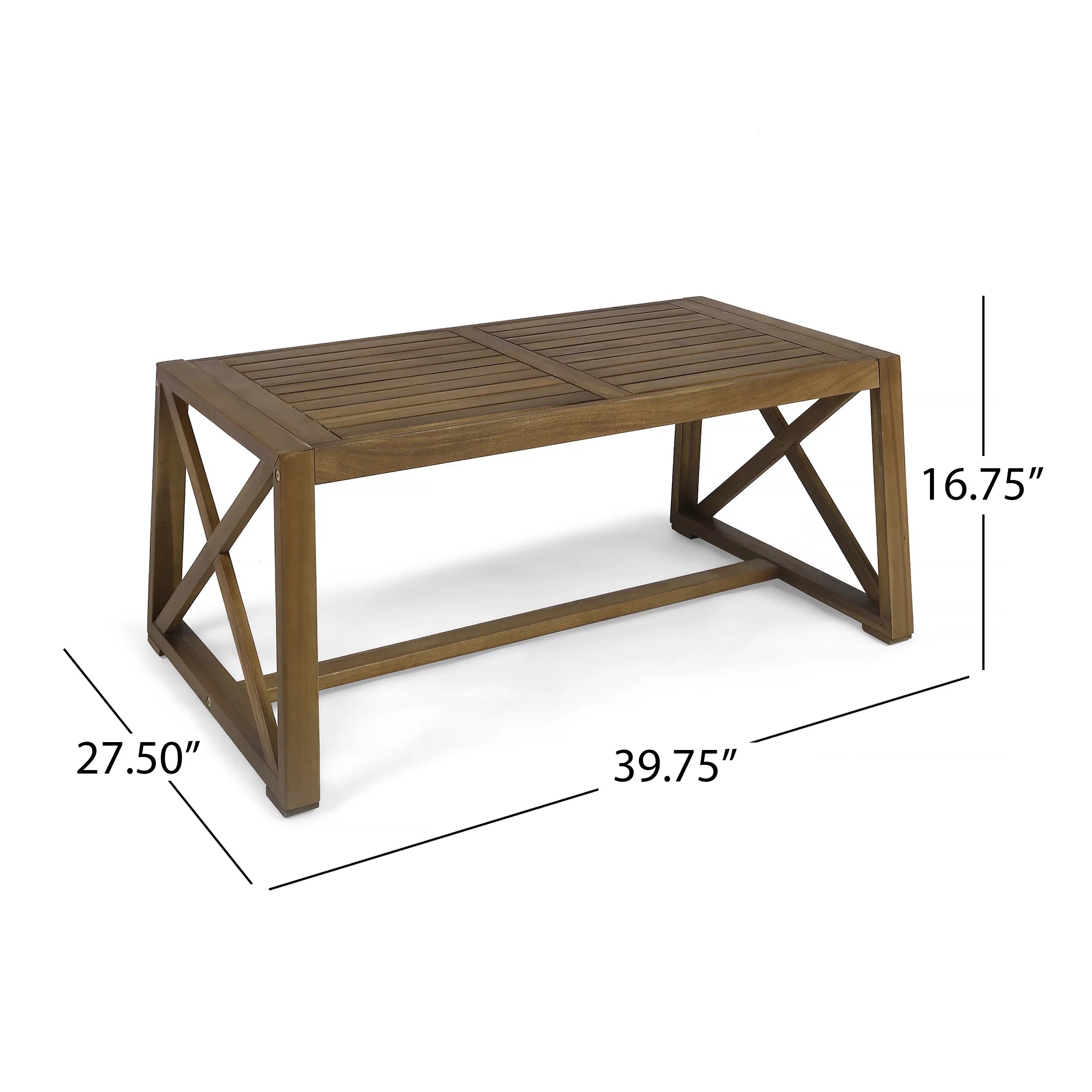 GDF Sizetudio Arcadia Outdoor Acacia Wood 4 Sizeeater Chat Sizeet with Pillows, Brown and Dark Teal