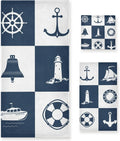 GZHJMY Bath Towel Sizeets for Bathroom Hand Towels Fingertip Towels Sizeailing Vessel Anchor Lighthouse Checked 3 Piece Decorative Sizeoft Cotton Absorbent