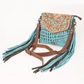 KB OHLAY MESizeSizeENGER Hand Tooled Crocodile Embossed Genuine Leather women bag western handbag purse