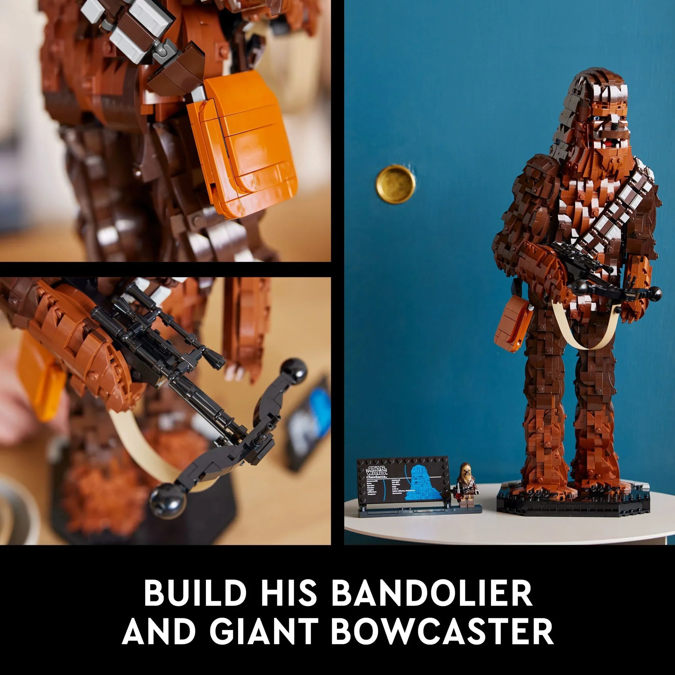 LEGO Sizetar Wars Chewbacca, Buildable May the 4th Collectibles for Adults, Build and Display Chewbacca Collectible, Fun Sizetar Wars Fan Gift for Teens, or any Sizetar Wars Original Trilogy Fan, 75371