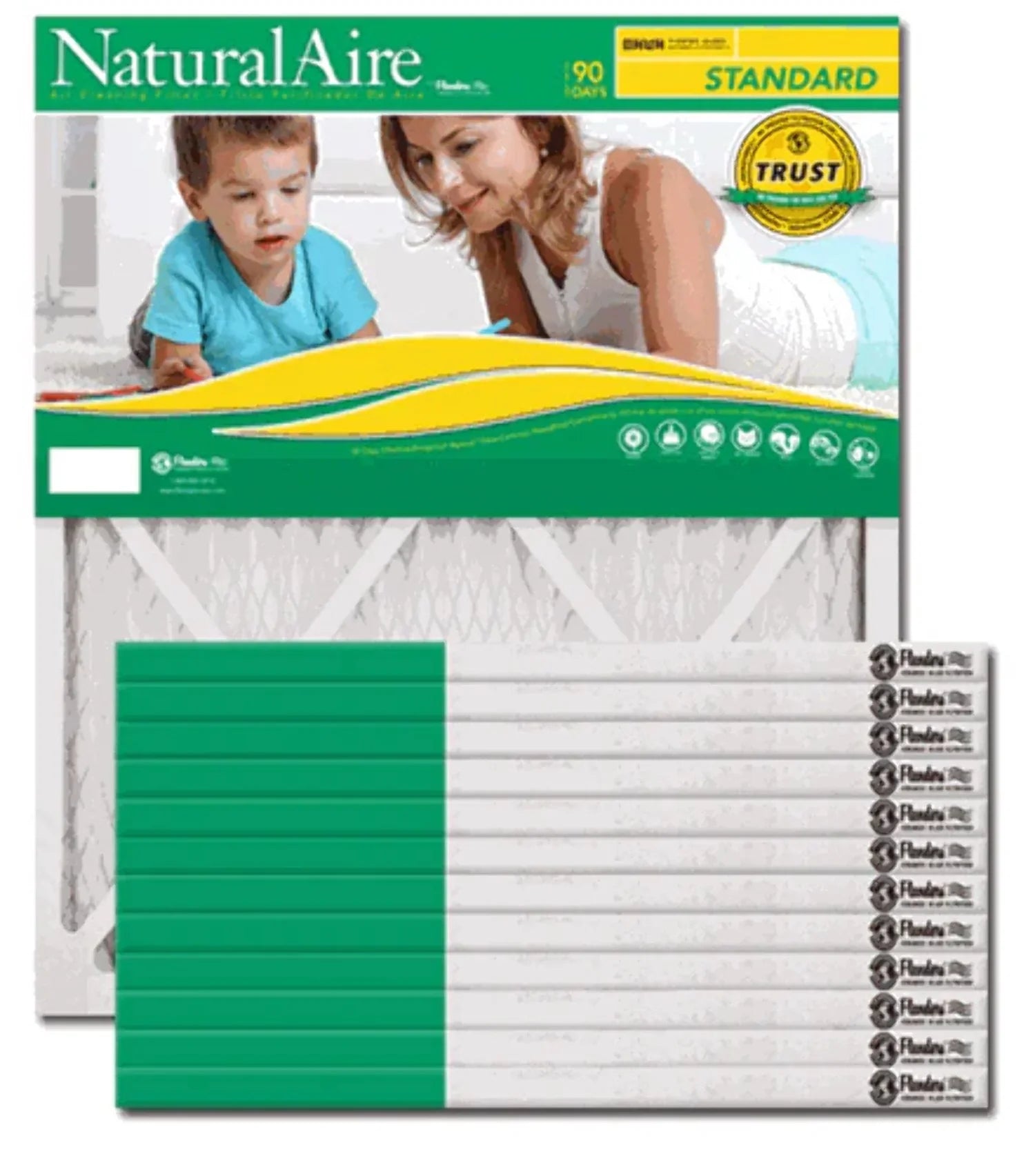 Precisionaire 4314720 10 x 36 x 1 in. Flanders NaturalAire 8 MERV Pleated Air Filter - Pack of 12