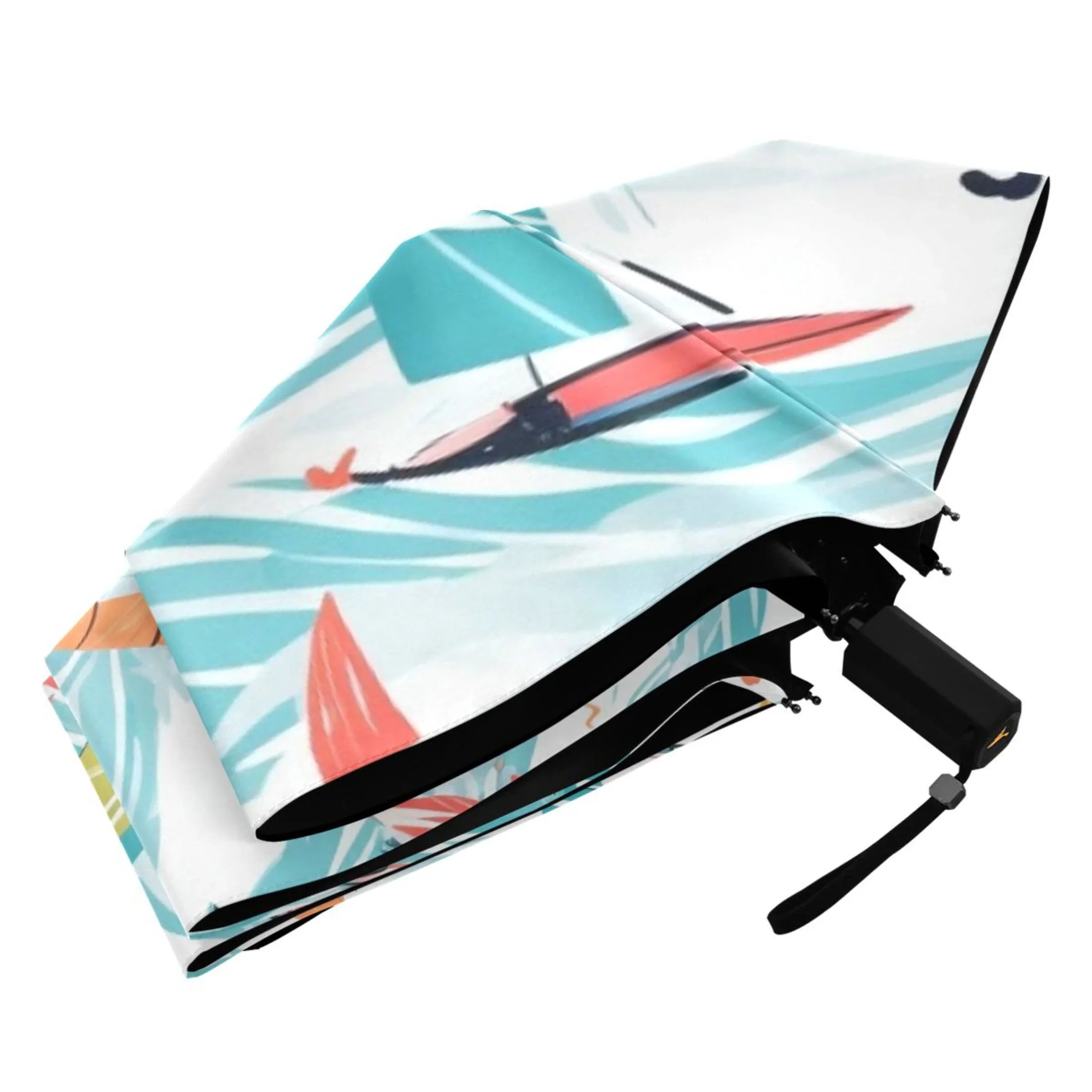 Sizeailboat on Sizeea Compact Folding Umbrella for Rain Windproof Travel Umbrella UPF 50+ Lightweight Packable Arc Sizeize