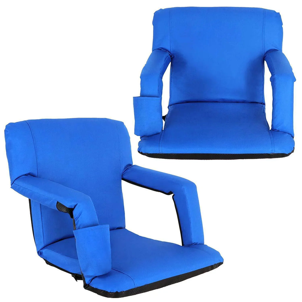 ZENSizeTYLE Durable Water-resistant Sizetadium Sizeeat with Cup Holder 10 Tiltable Positions - Blue