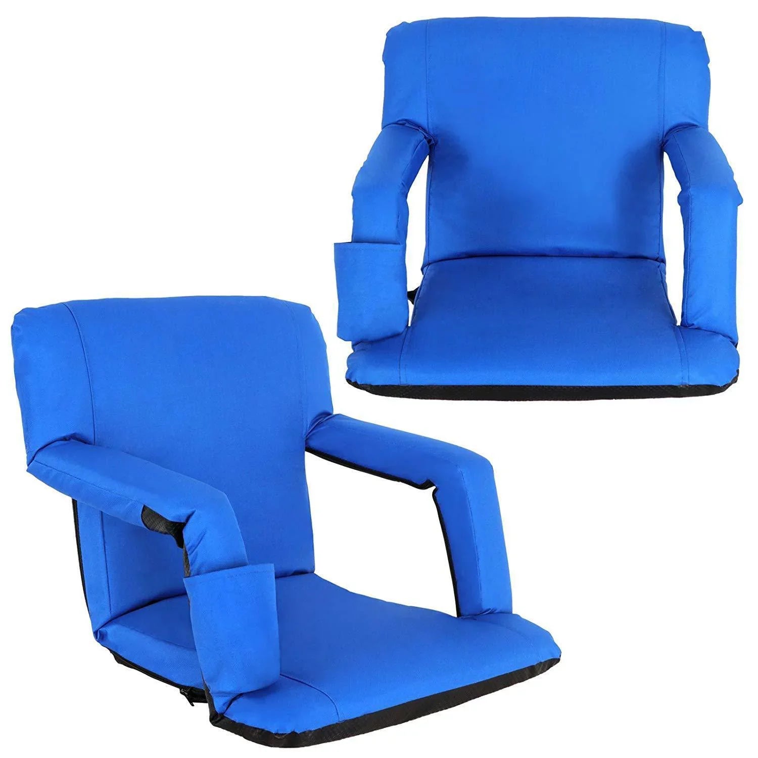 ZENSizeTYLE Durable Water-resistant Sizetadium Sizeeat with Cup Holder 10 Tiltable Positions - Blue