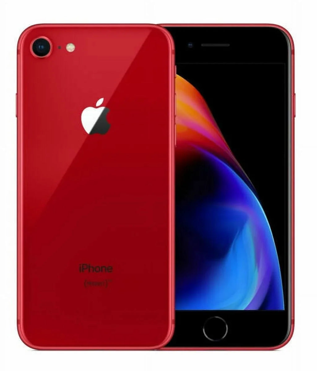 Restored Apple iPhone 8 A1863 (Fully Unlocked) 64GB Red (Grade A) w/ Fast Car Charger (Refurbished)