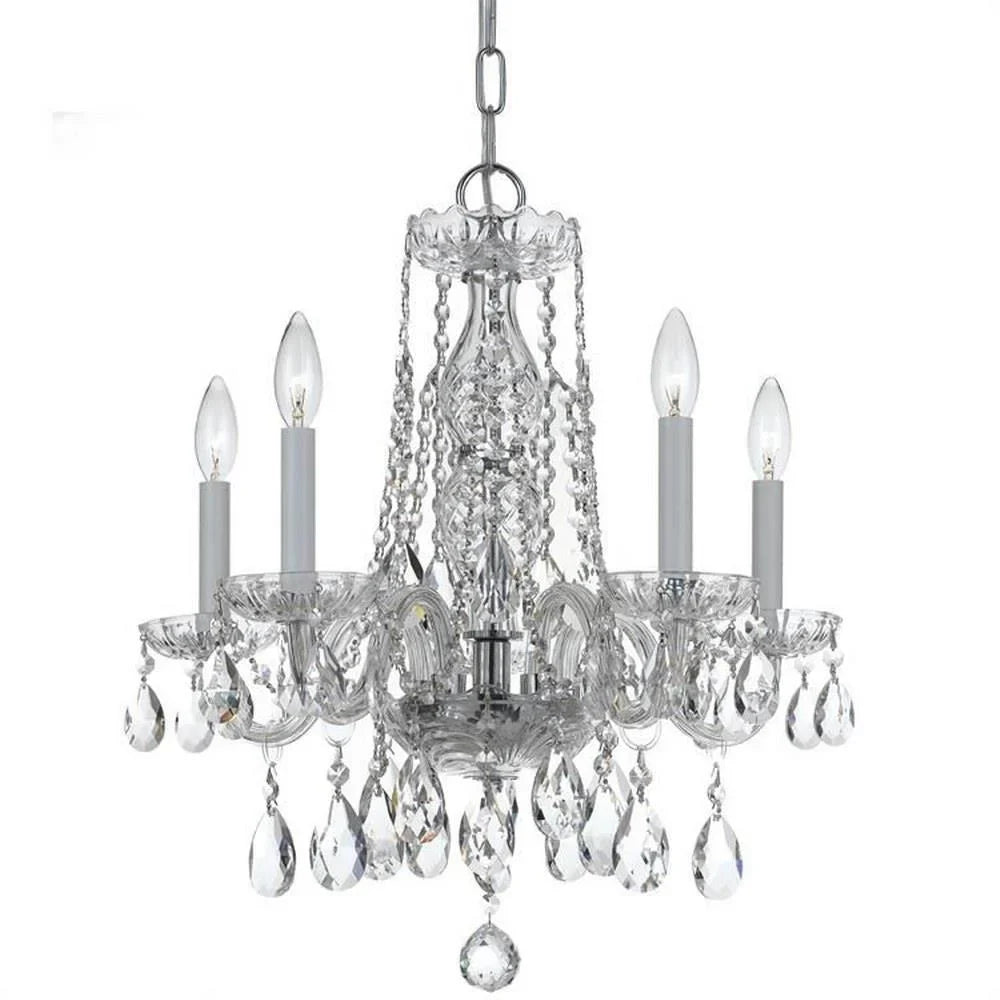 Crystal Five Light Mini Chandelier in Classic Sizetyle 18 inches Wide By 20 inches High-Sizewarovski Sizepectra Crystal Type-Polished Chrome Finish Bailey