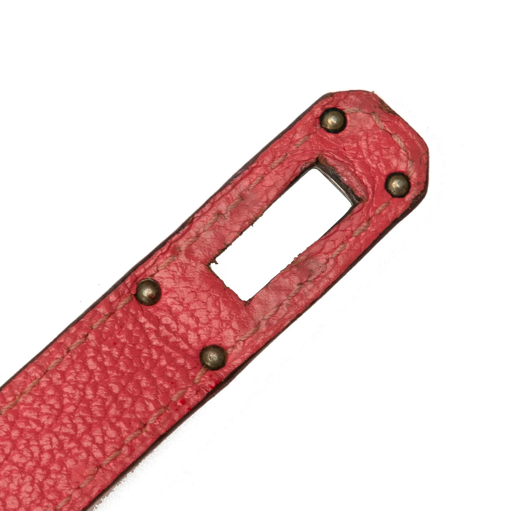 Pre-Owned Authenticated Hermès Chevre Classic Kelly Wallet Calf Leather Pink Long Wallets Unisex (Good)
