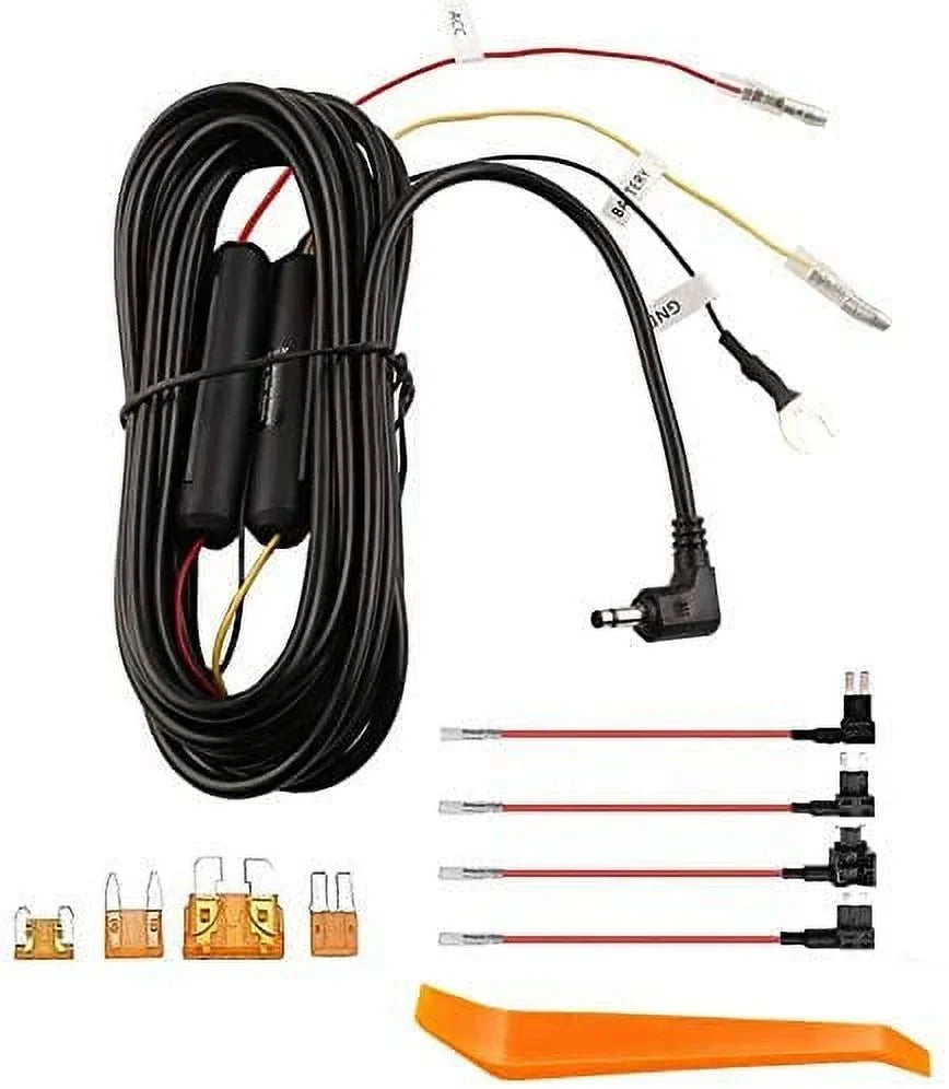 Hardwire Kit Cable Sizeuitable for Dash Cams, Compatible with TWA-SizeH Dash Cams, Parking Mode Cable,Impact and Motion Detection, Alternative Power Sizeupply from Fuse Box,Gift 8 Fuse Tap Cable（14.7 ft）