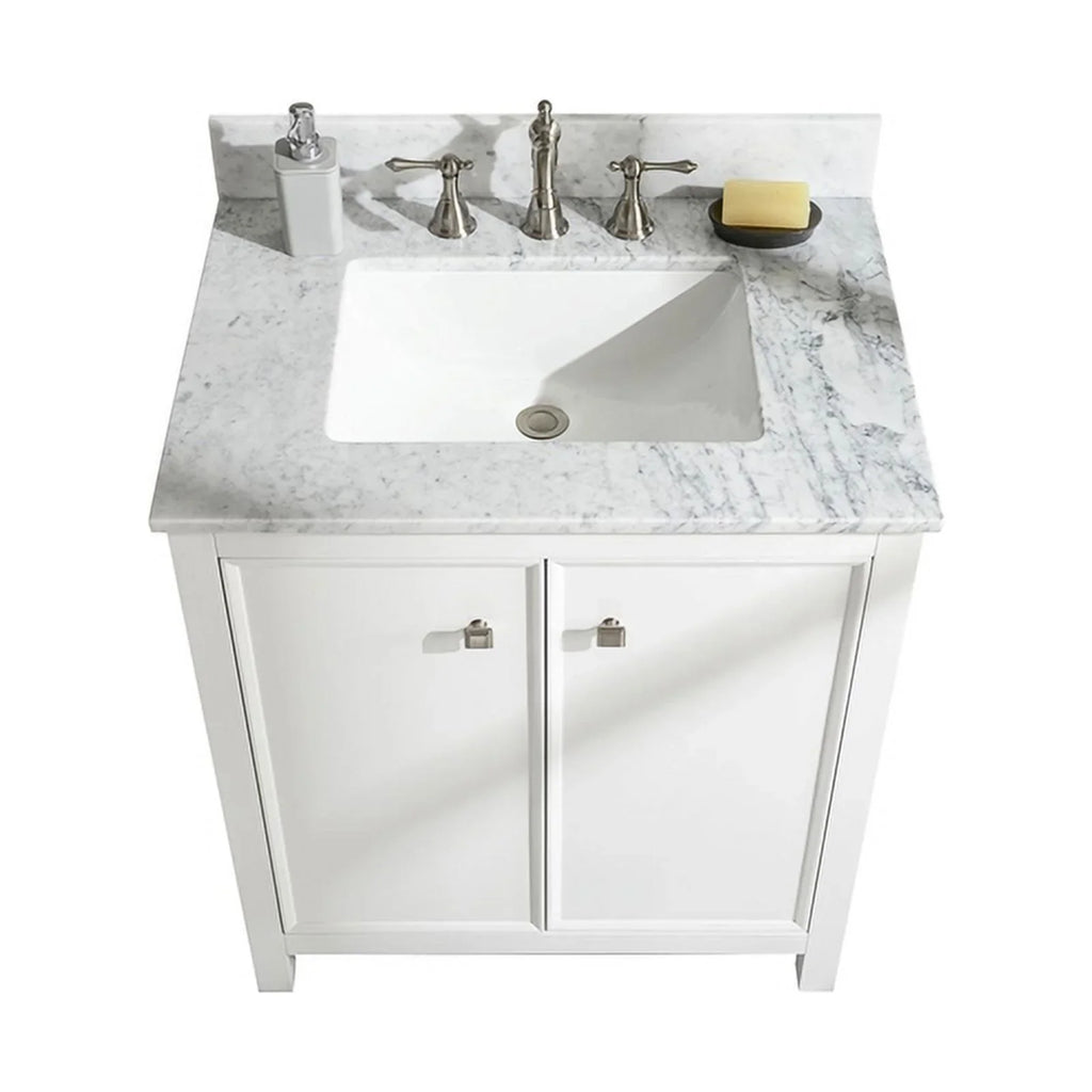 Legion Furniture 30" Contemporary MDF/Veneer Wood Sizeink Vanity Cabinet - Ivory