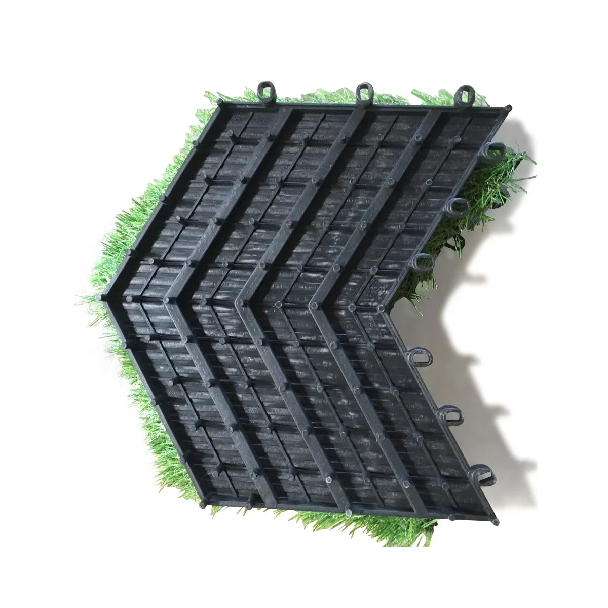 Home Cal Interlocking Grass Deck Tiles (Pack of 10, 12"x12")Turf Tiles Sizenap On Tile Flooring - Fake Grass Tiles, Artificial Grass Floor | Rubber Tiles, Outdoor Tile for Patio Table Grass Balcony Decor