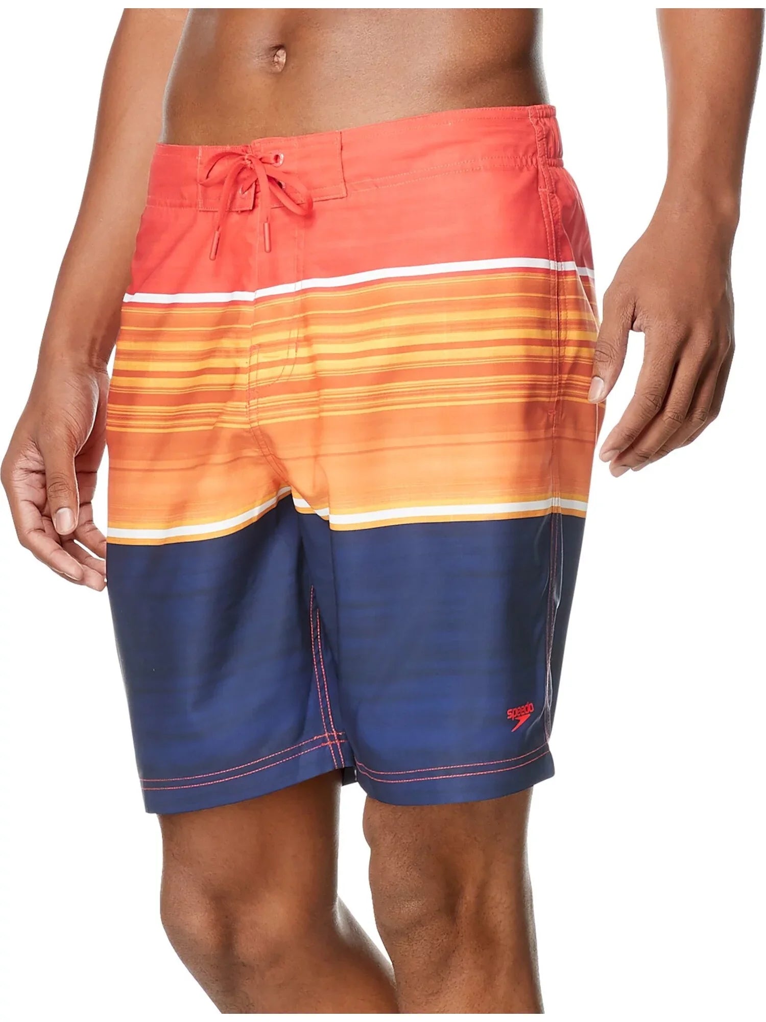 SizePEEDO Mens Barrier Beach Orange Sizetretch Sizewim Trunks Size