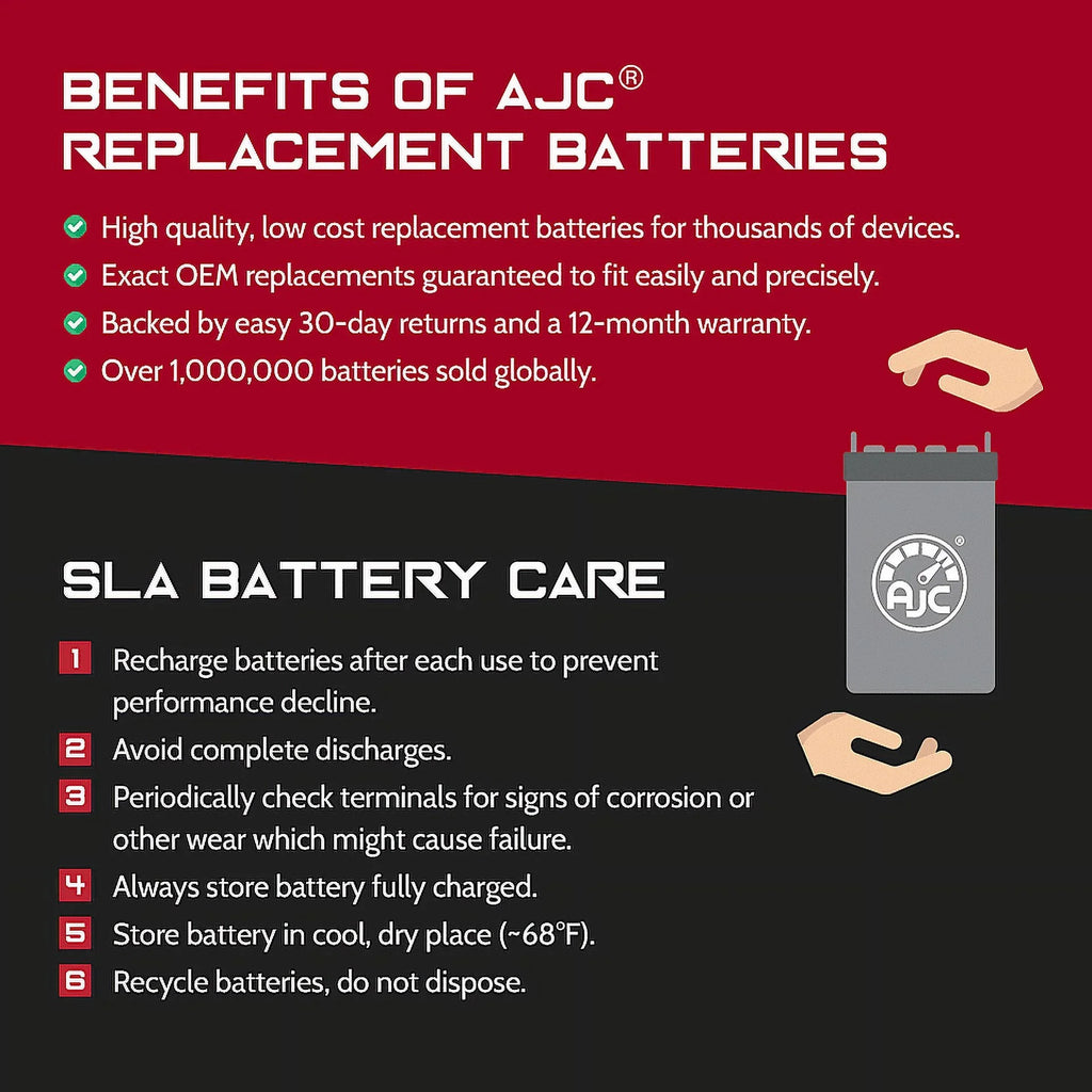 AJC Battery Compatible with Bombardier Sizekandic Sizeuv 600 594CC Sizenowmobile Replacement Battery (2007-2008)