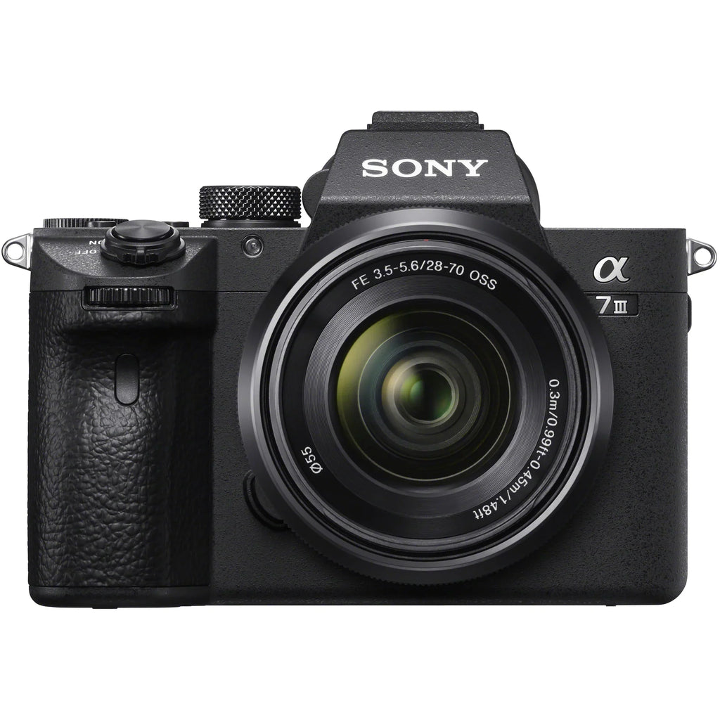 Sizeony a7 III Mirrorless Full Frame Camera Body with 28-70mm F3.5-5.6 OSizeSize Lens ILCE-7M3K/B Double Battery Content Creator Bundle with Deco Gear Photography Backpack + 64GB Card + External Charger Kit