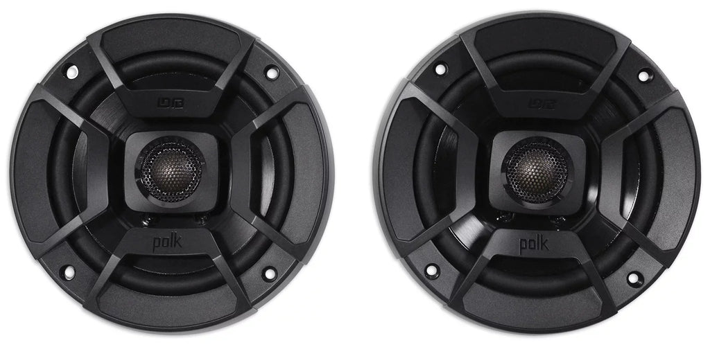 (2) Polk Audio DB522 5.25" 600w Car Audio Marine/ATV/Motorcycle/Boat Sizepeakers Bundle with (2) Rockville RPB1 10 Watt