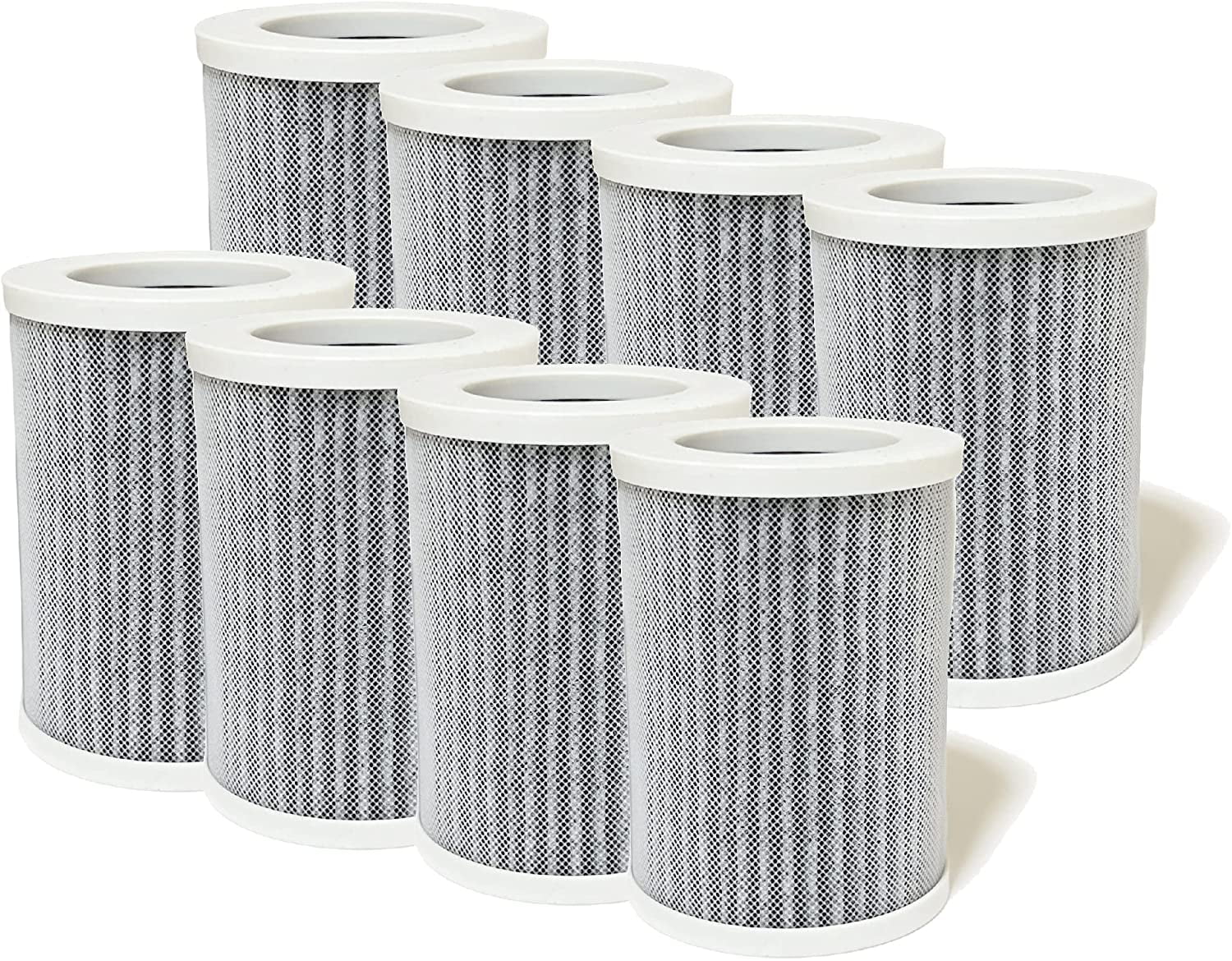 3-in-1 True HEPA with Activated Carbon Replacement Filters Compatible with Pure Enrichment Purezone Portable Mini Air Purifier (PEPERSizeAP), 8 Packs