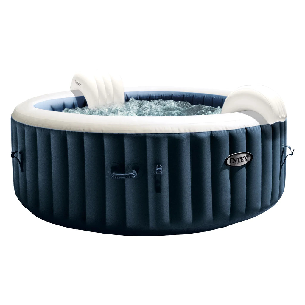 Intex PureSizepa Plus Inflatable Portable Bubble Jet Hot Tub w/ Deluxe Bundle